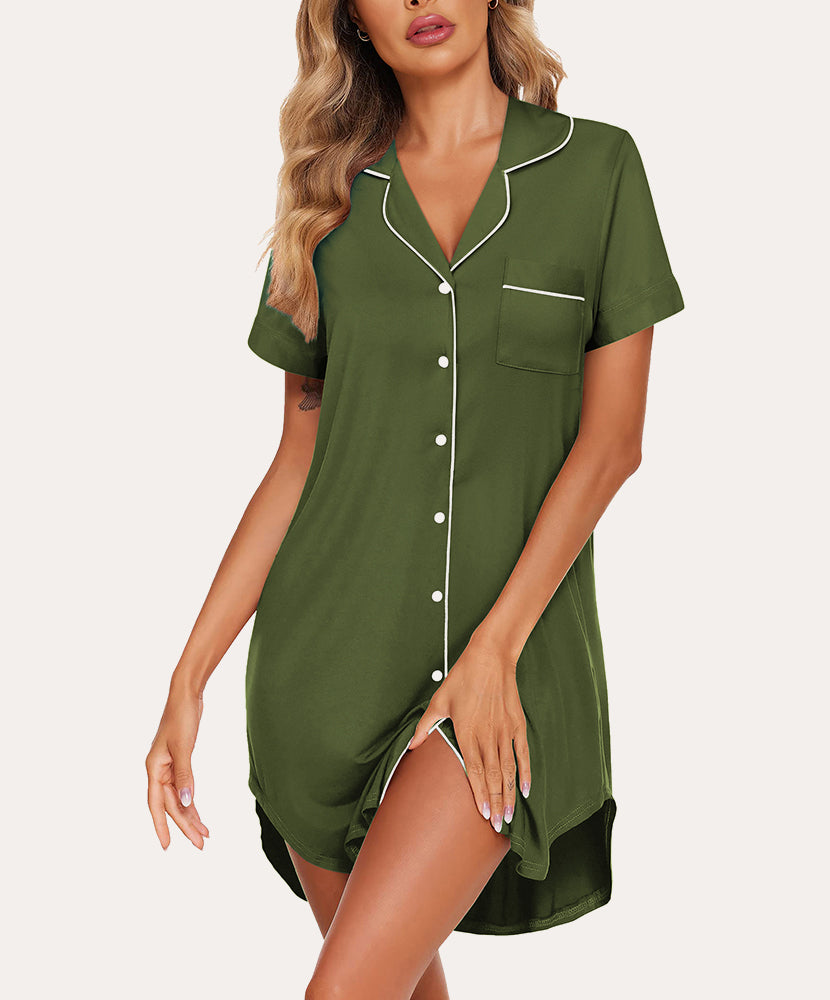 Laid-back Button Down Sleepshirts (US Only)