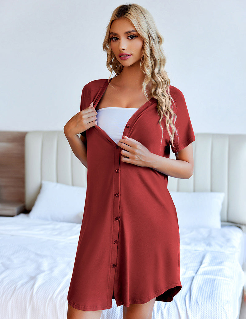 3 Pack Button Down Pajama Dress (US Only)