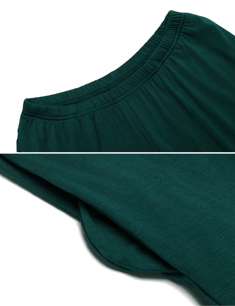 Teddy Notch Collar Soft Sleepwear Pjs Sets