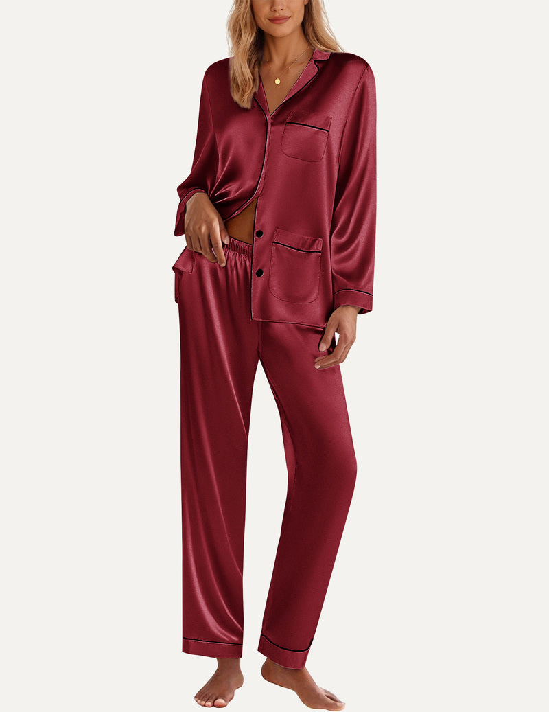 TEDDY Two-piece Classic Satin Pajama Set (US Only)