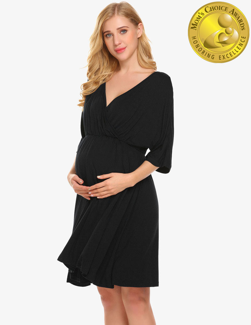 Ekouaer Maternity Robe 3 In 1 Labor Delivery Nursing Gown Hospital Breastfeeding