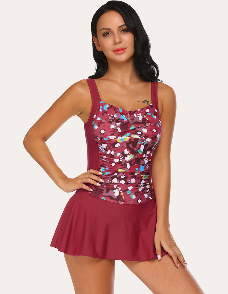 Ekouaer One Piece Skirted Swimsuits (US Only)