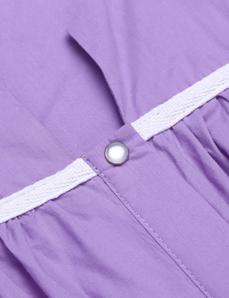 Snap Front Dusters Cotton Housecoat Nightgown