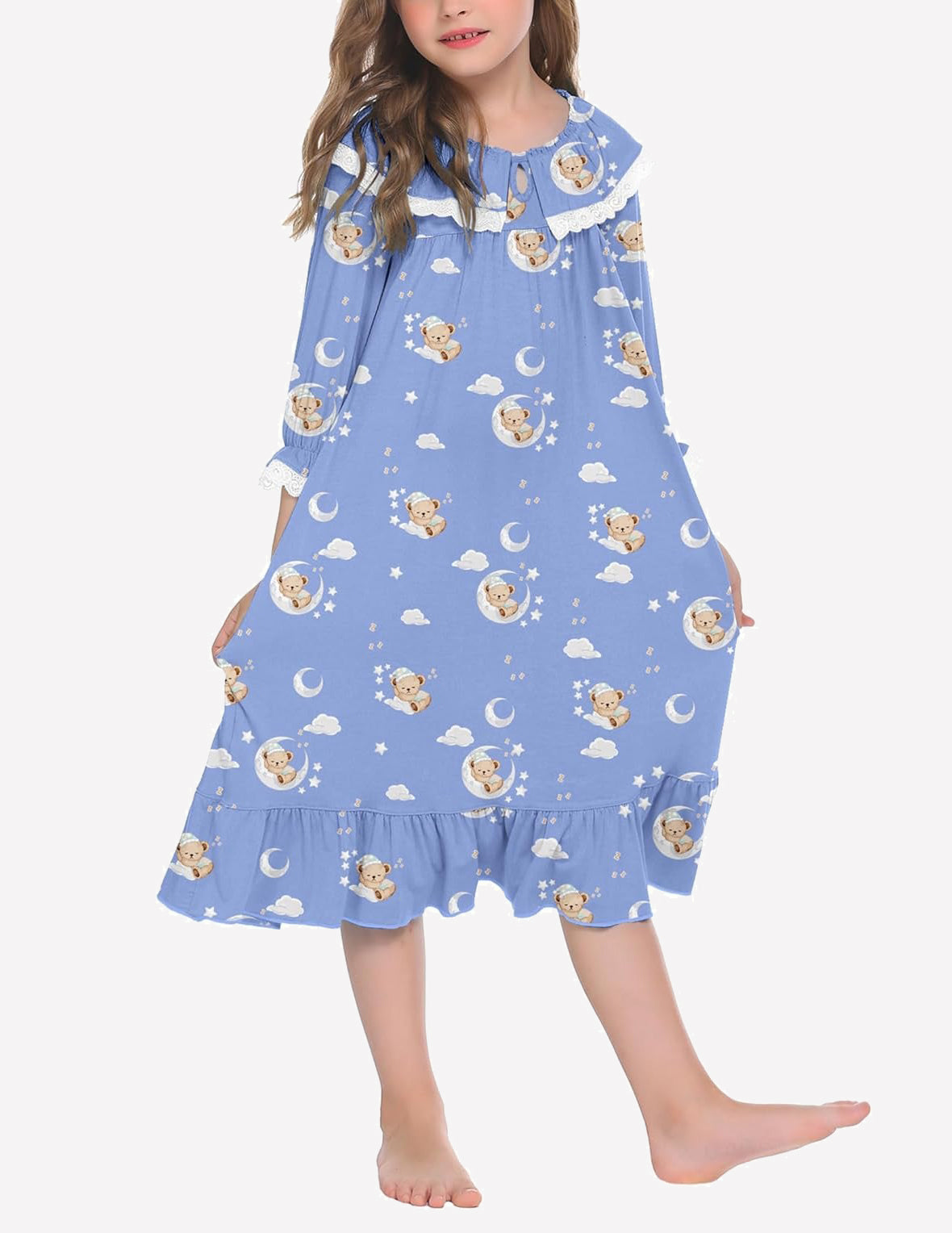 Girl's Soft Princess Nightgowns Sleep Shirt Dress