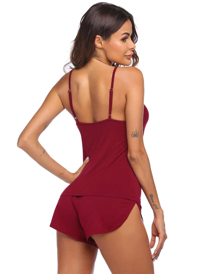 Ekouaer Cami Shorts V-Neck Pajama Set