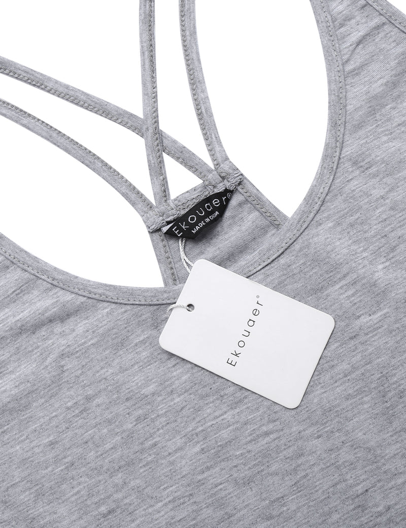 Ekouaer Teddy Cami Tops Shorts Pajama Set (US Only)