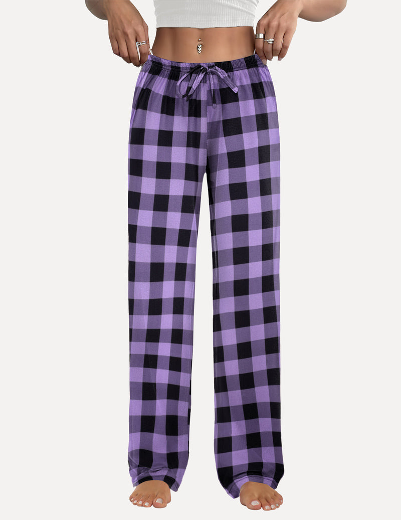 Ekouaer Teddy Plaid Pajama Pants (US Only)