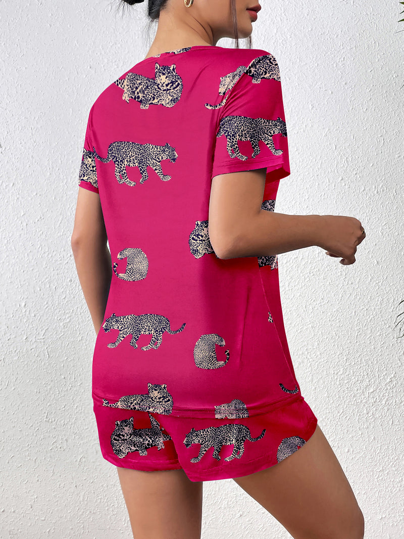 Pajama Sets Short Sleeve Pjs 2 Piece Top and Shorts