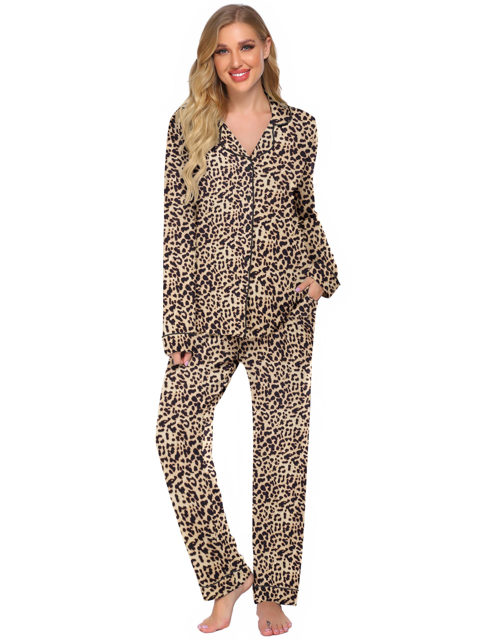 Casual Button Down Loungewear Set (US Only)