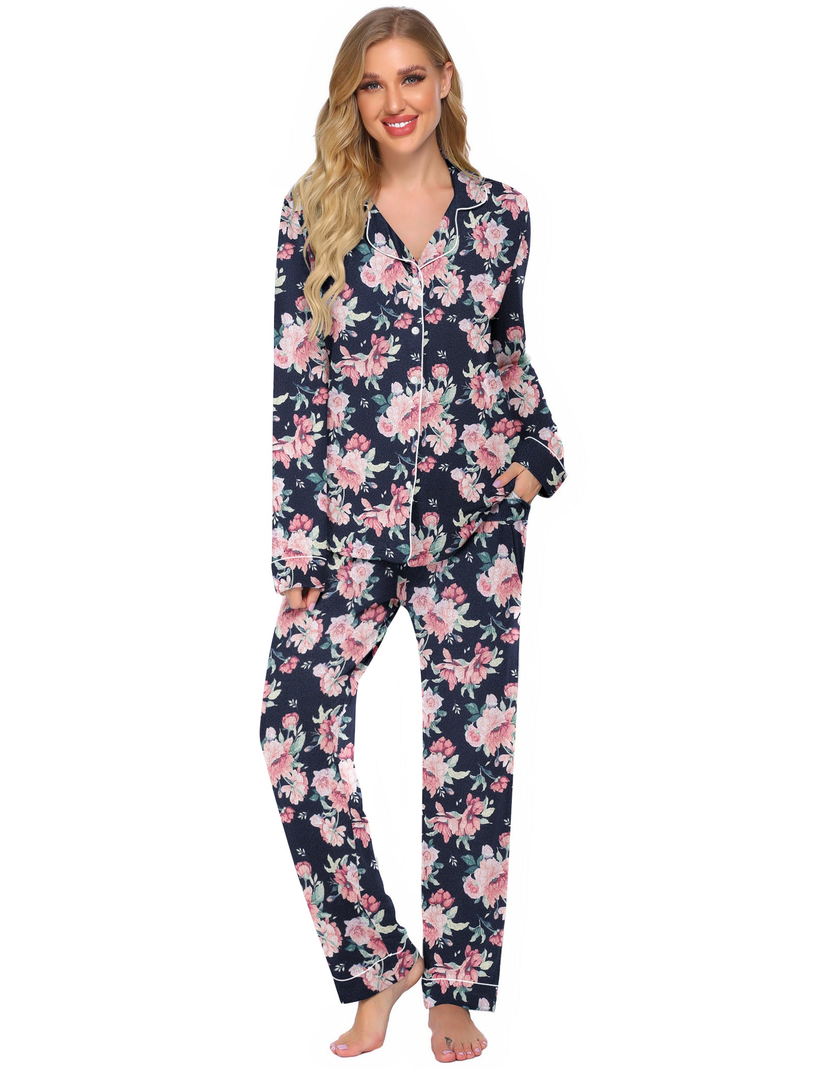 Casual Button Down Loungewear Set (US Only)