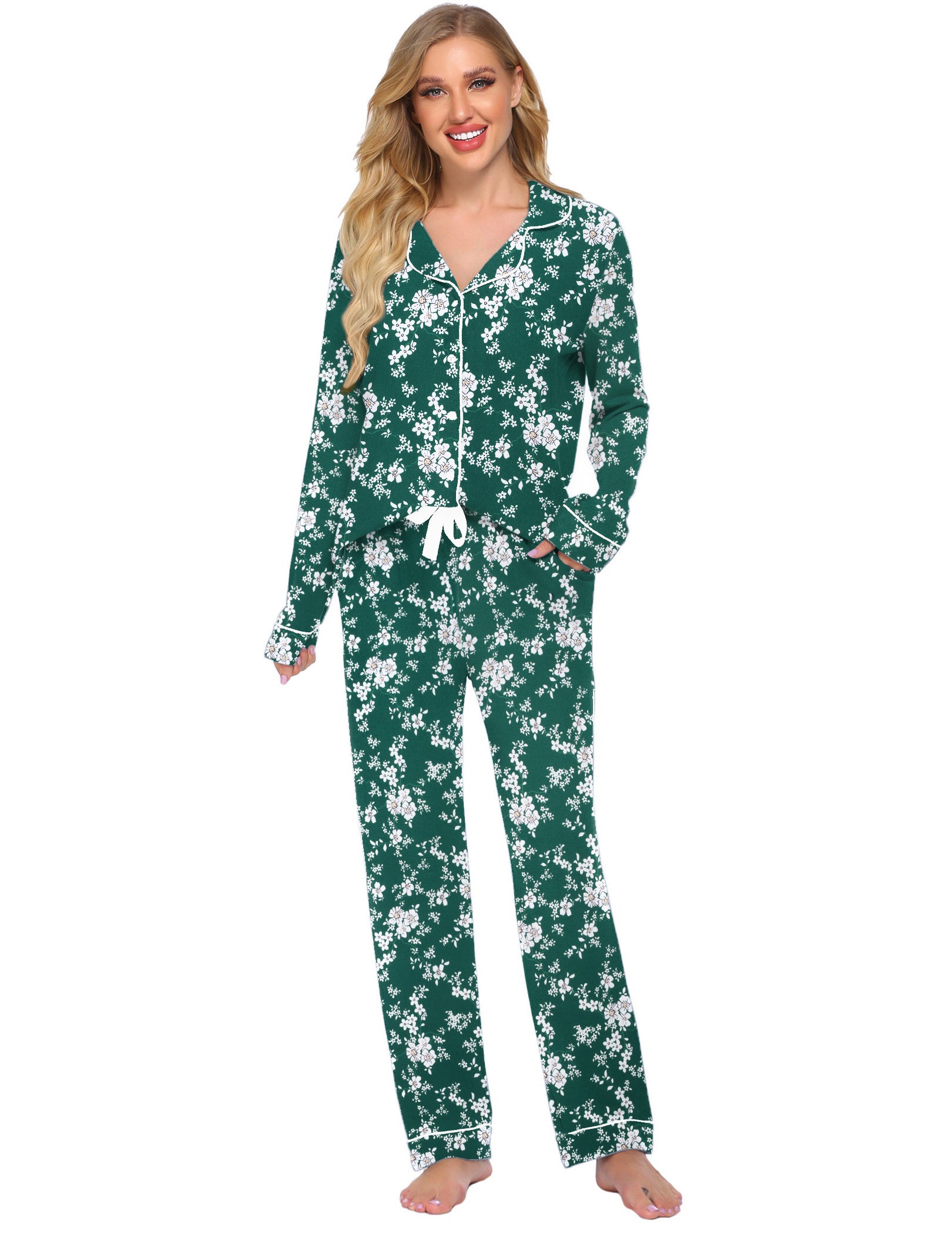 Casual Button Down Loungewear Set (US Only)