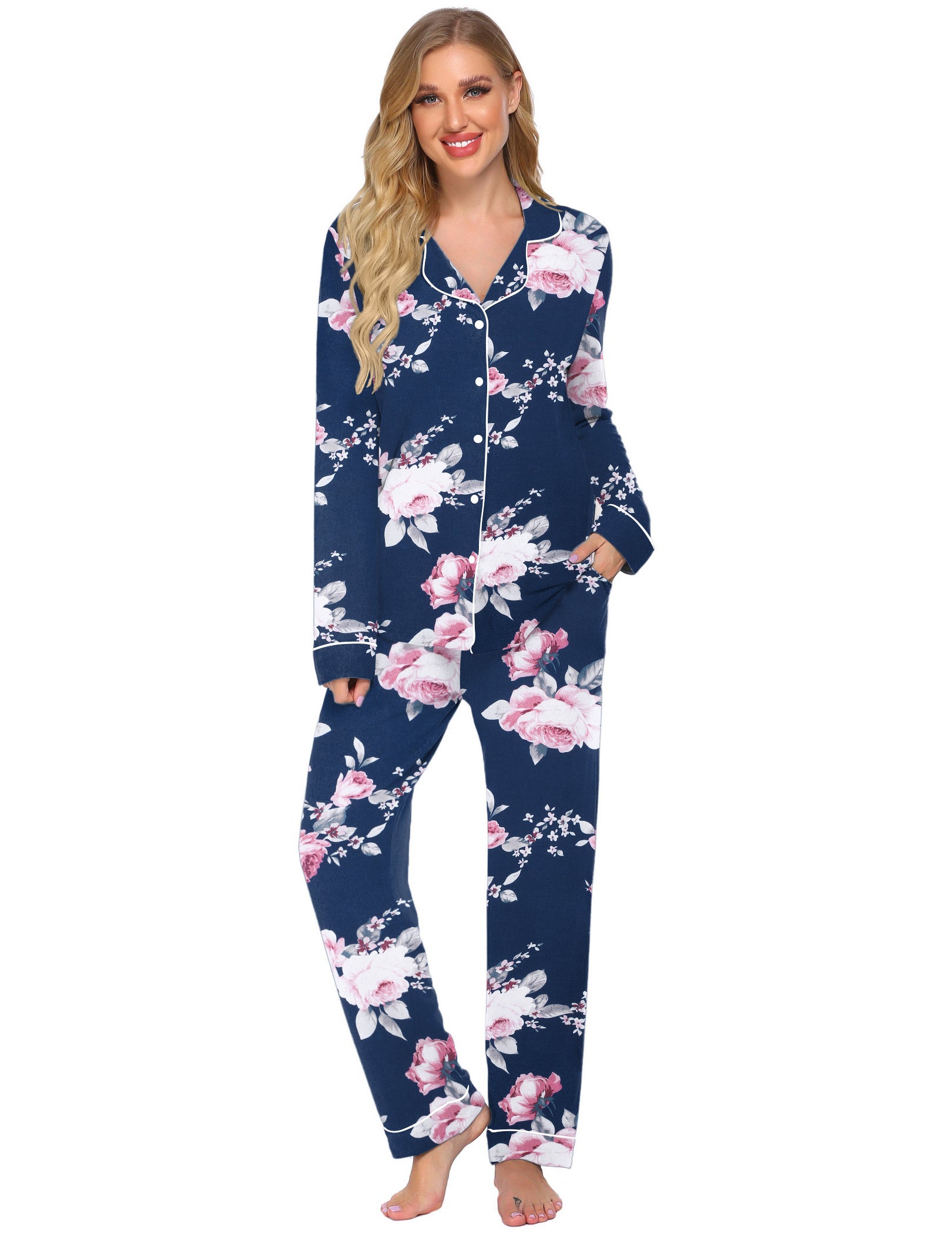 Casual Button Down Loungewear Set (US Only)