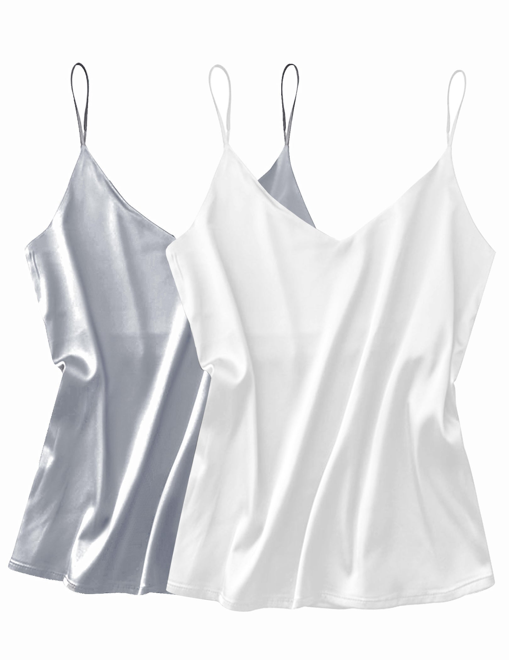 2 Pack Basic Satin Tank Top