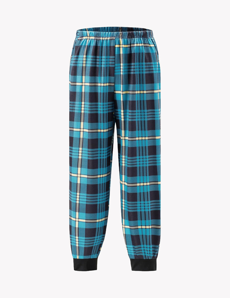 Ekouaer Boys Jogger Pajama Pants Long Plaid Pj Pants