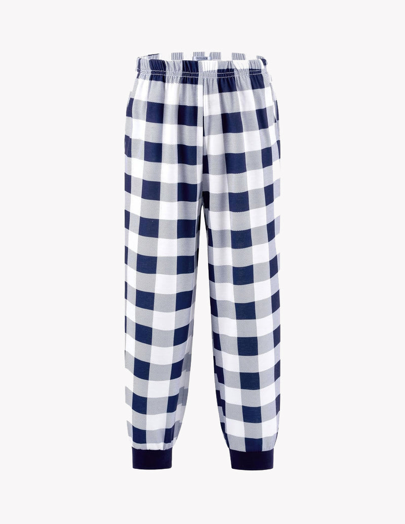 Ekouaer Boys Jogger Pajama Pants Long Plaid Pj Pants