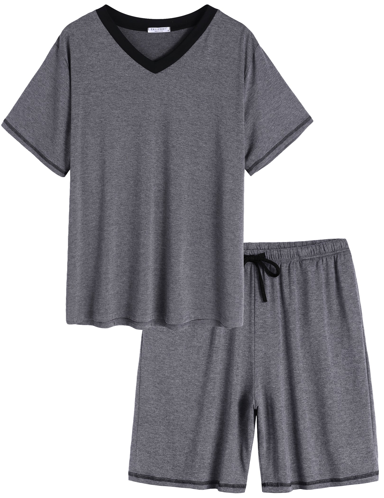 Men Pajamas T-shirt Shorts Set