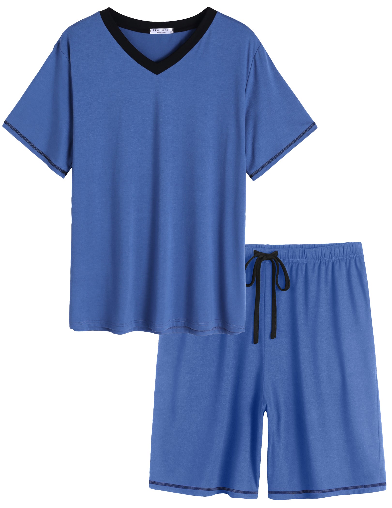 Men Pajamas T-shirt Shorts Set