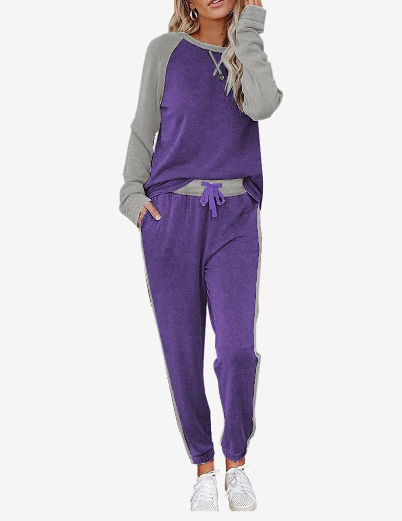 Pajama Set Long Sleeve PJs 2 Piece Lounge Set