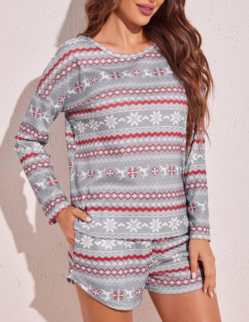 Ekouaer Waffle Knit Pajamas Set (US Only)