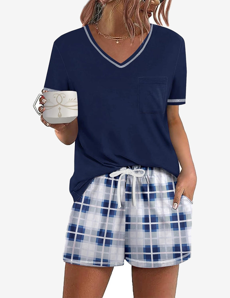 Teddy Pajamas Sets Short Sleeve Lounge Sets
