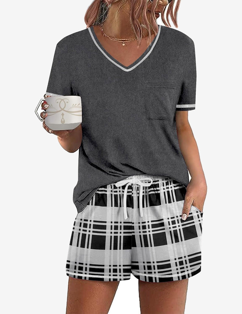 Teddy Pajamas Sets Short Sleeve Lounge Sets