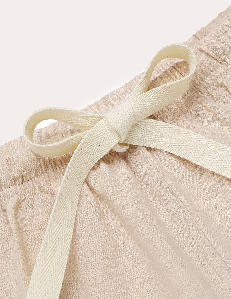 Ekouaer Women's Cotton Linen Pajamas Set