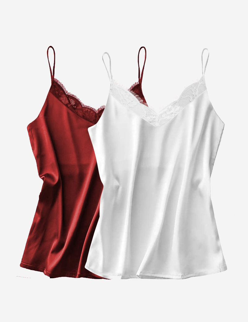 2-Pack Lace Spaghetti Strap Tank Top (US Only)
