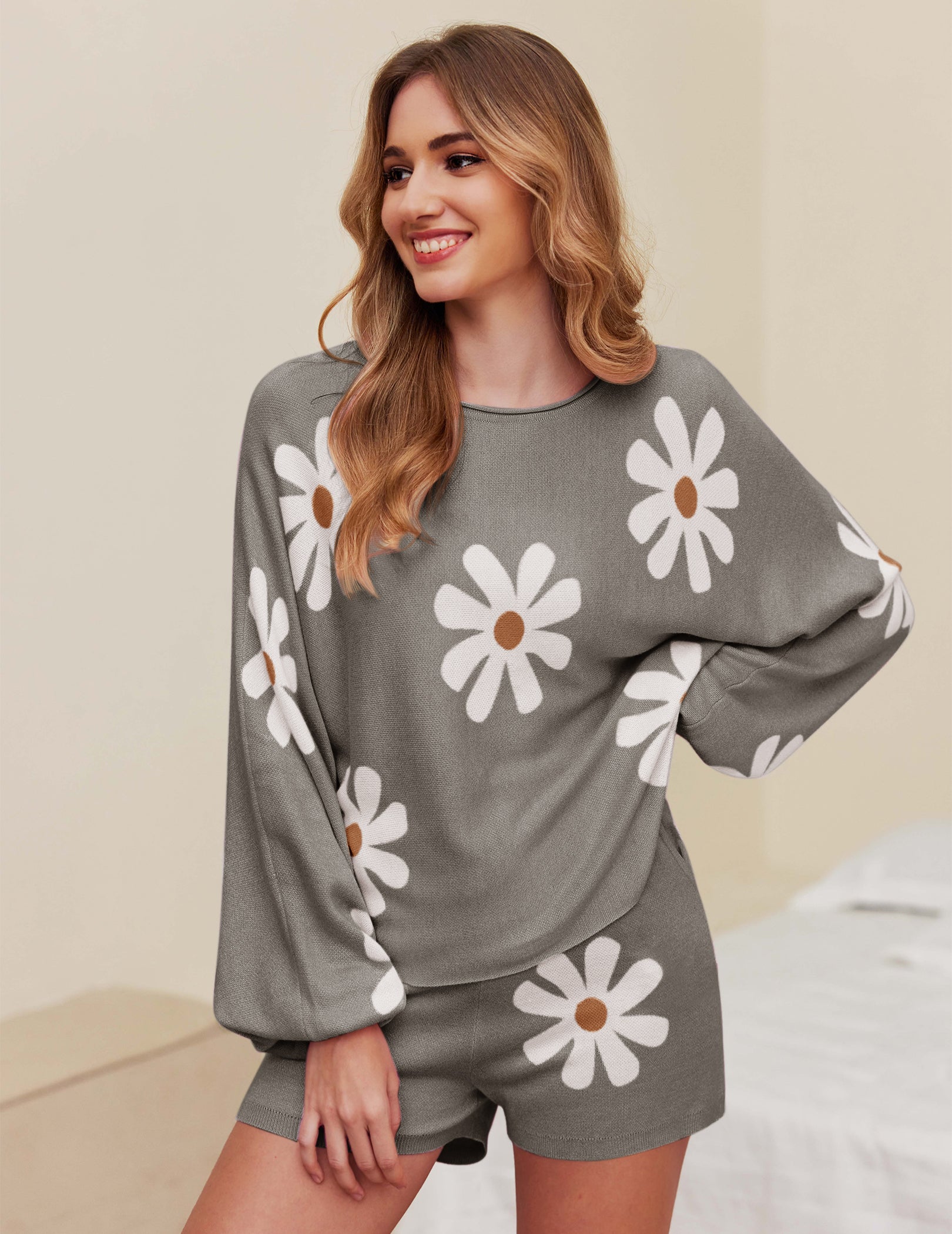 Buy Ekouaer Women's Capri Pajama Set Lace Short Sleeve wear Pjs Sets with  Pocket Online at desertcartSeychelles