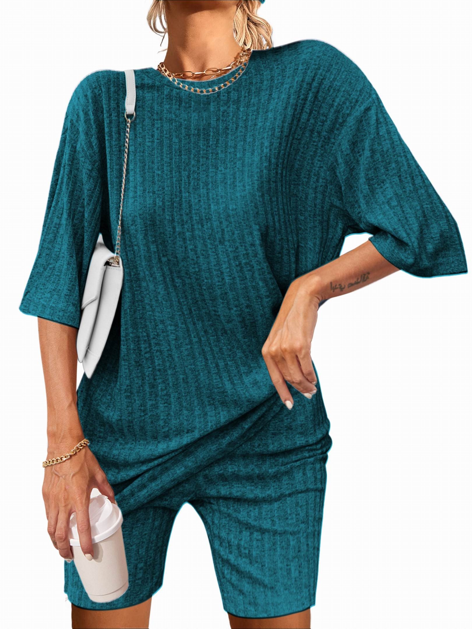 Ekouaer Damespyjama, lang, geribbeld, tweedelige pyjamaset, winter Ekouaer Damespyjama, lang, geribbeld, tweedelige pyjamaset, winter