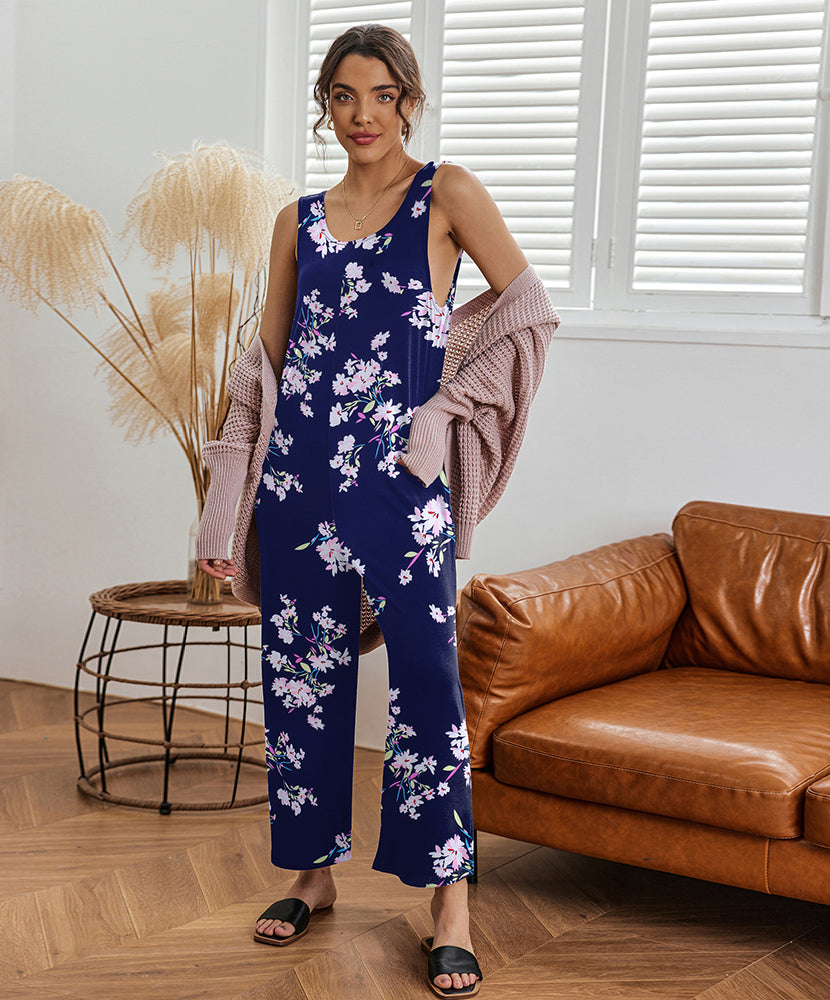 Ekouaer Casual Sleeveless Loose Jumpsuits (US Only)