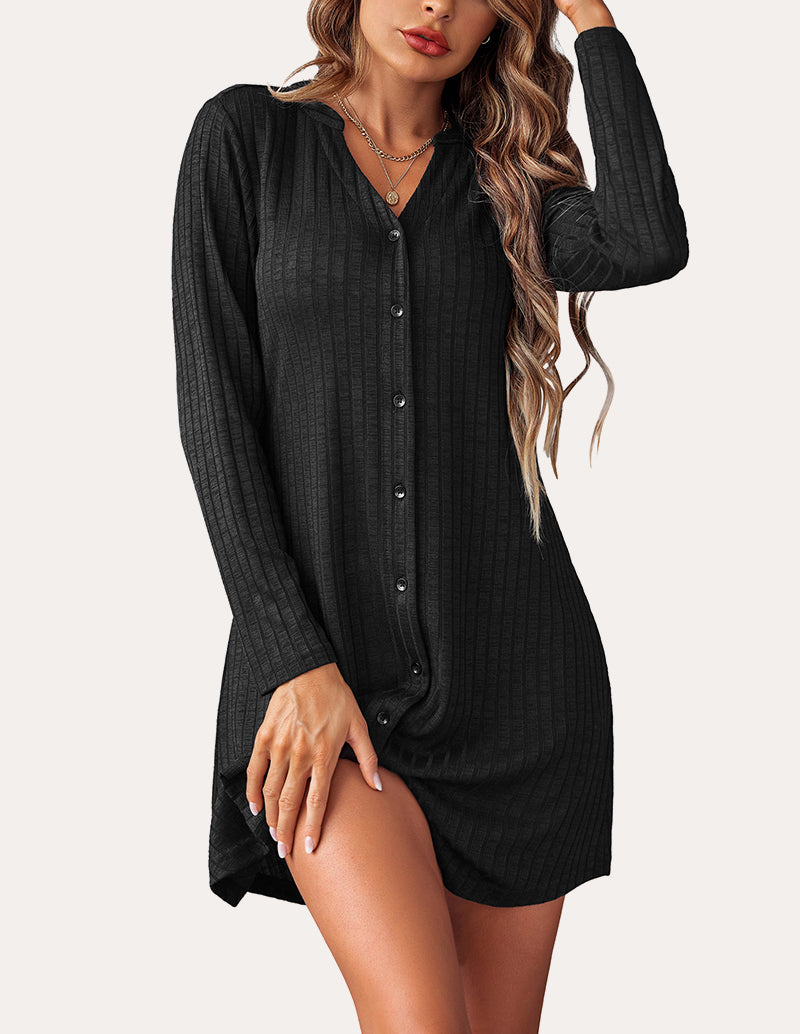 Cozy Stretchy Ribbed Nightshirt (US Only)