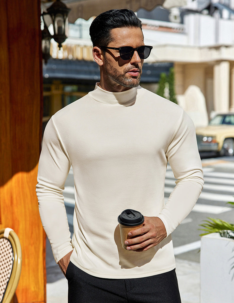 Hummel Auth Charge Turtle Neck - Maglione A Collo Alto Uomo - Nero - Ideale Per Allenamenti Outdoor E Sport Di Squadra - Con Foro Per Il Pollice E Strisce A Contrasto