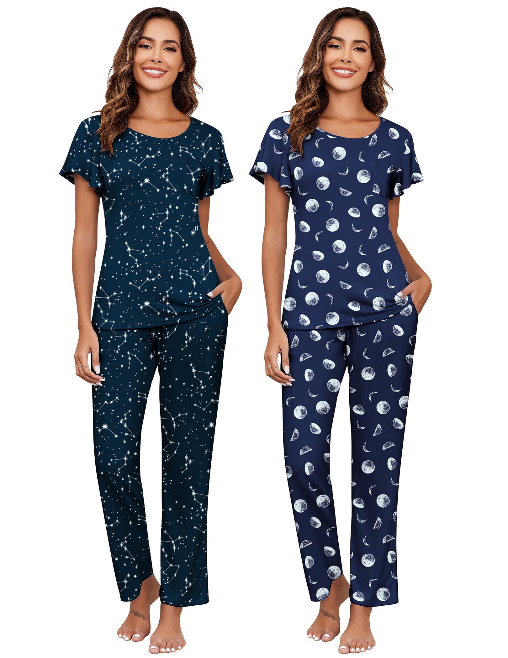 Soft 2 Pack Printed Pajama Sets