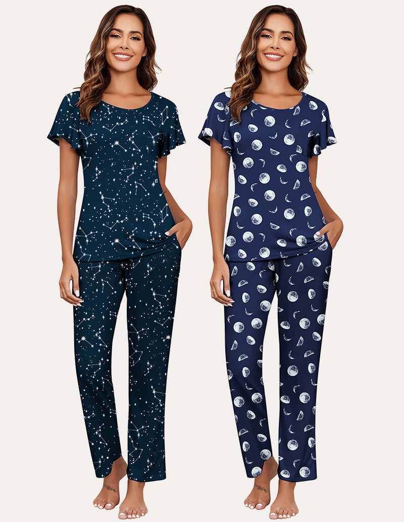 Soft 2 Pack Printed Pajama Sets (US Only)