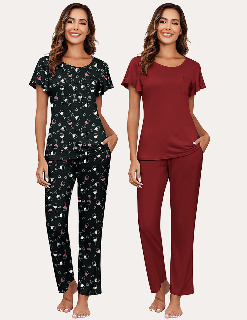 Soft 2 Pack Printed Pajama Sets (US Only)