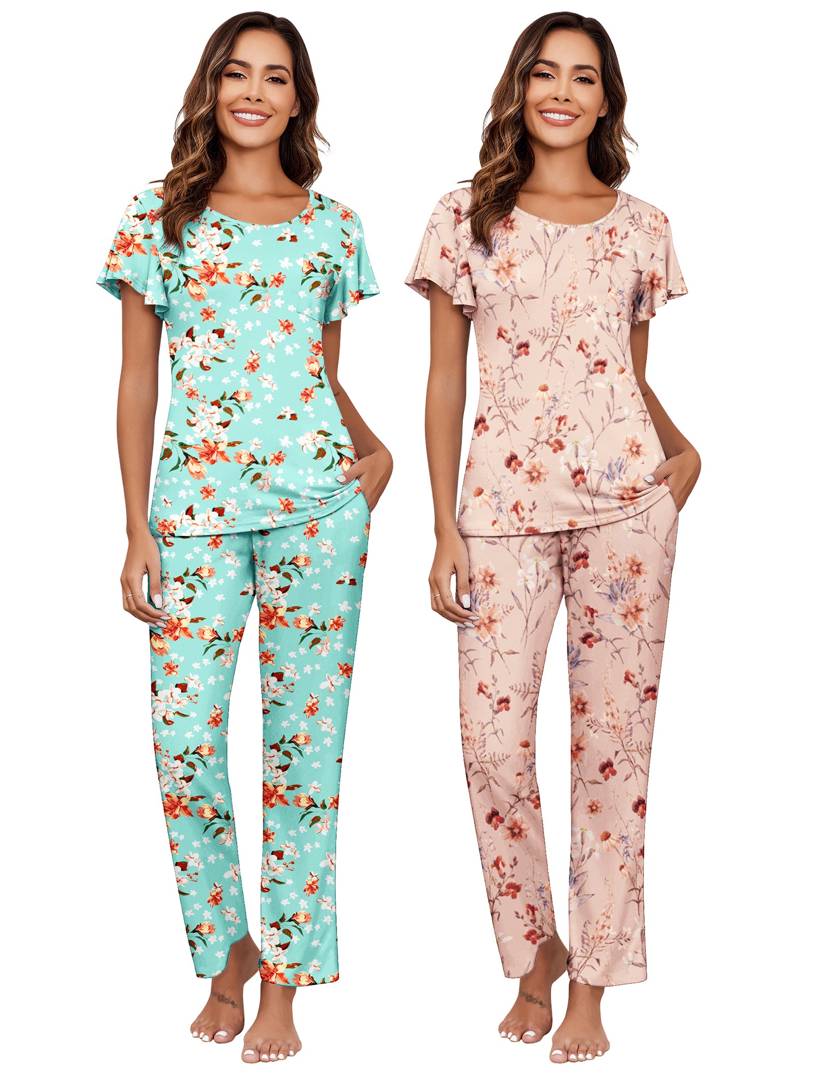 Soft 2 Pack Printed Pajama Sets