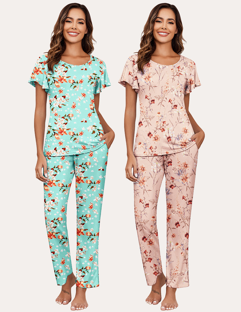 Soft 2 Pack Printed Pajama Sets (US Only)