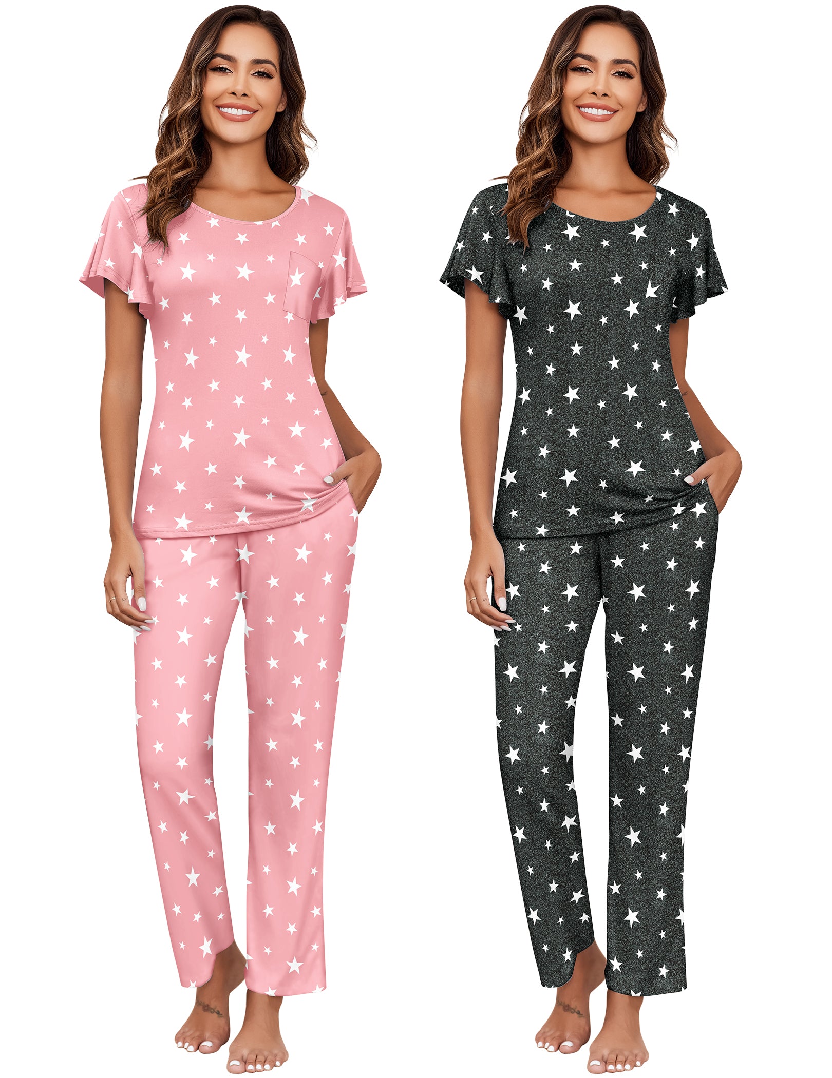 Soft 2 Pack Printed Pajama Sets