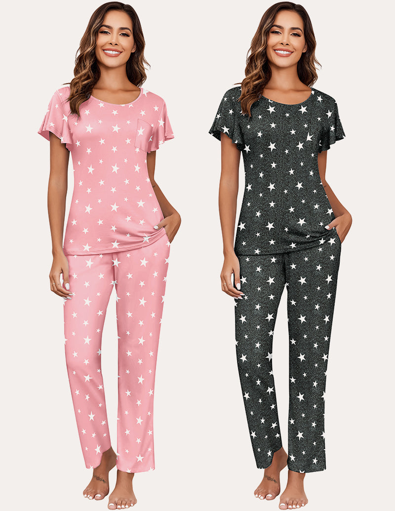 Soft 2 Pack Printed Pajama Sets (US Only)