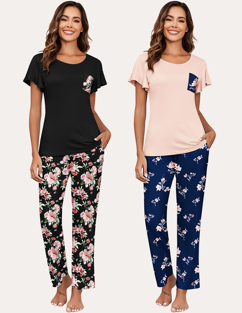 Soft 2 Pack Printed Pajama Sets (US Only)