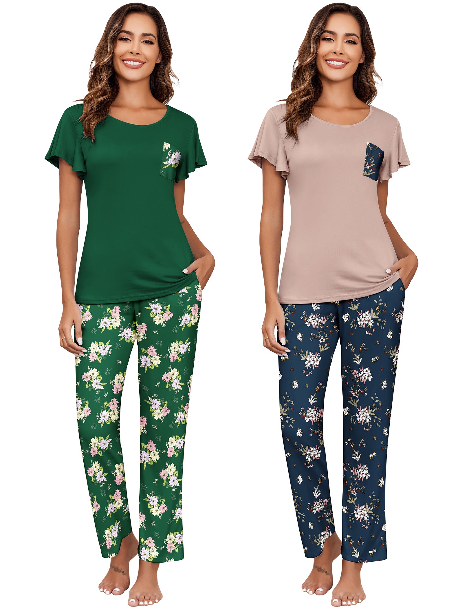 Soft 2 Pack Printed Pajama Sets