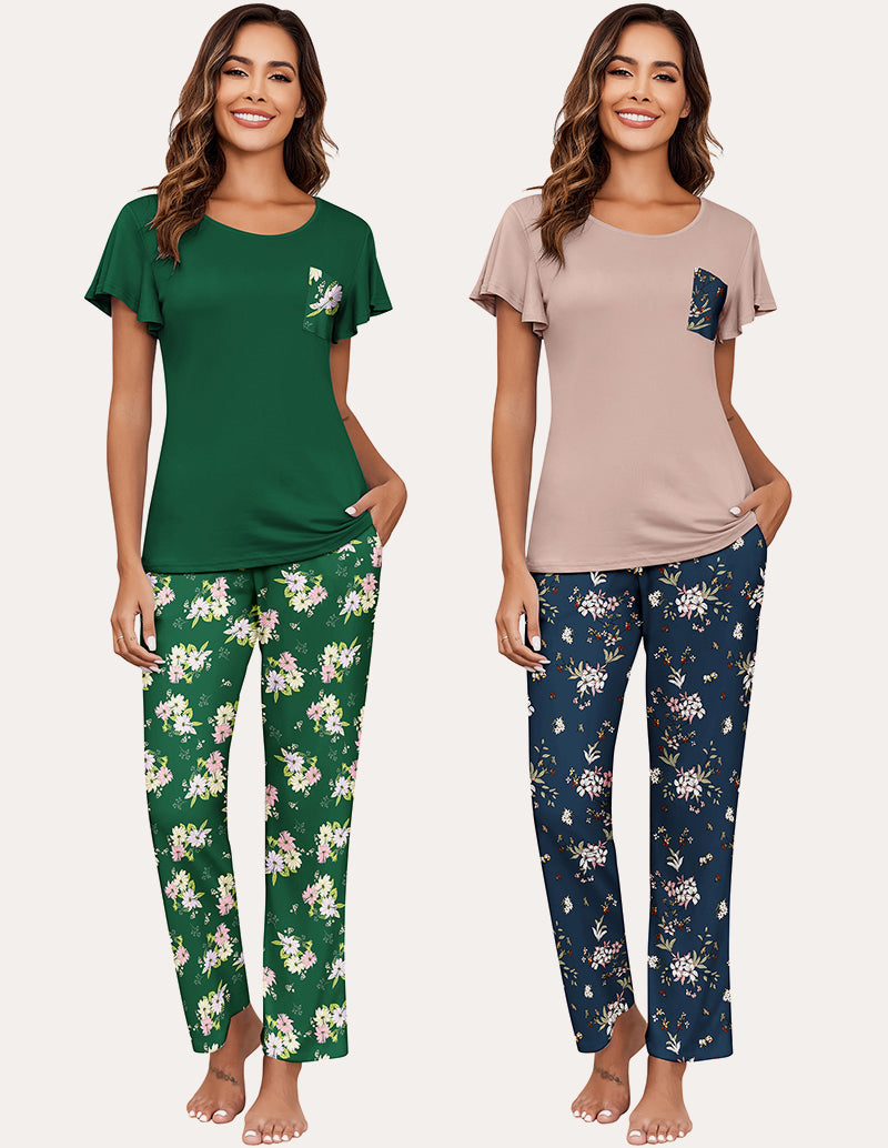 Soft 2 Pack Printed Pajama Sets (US Only)