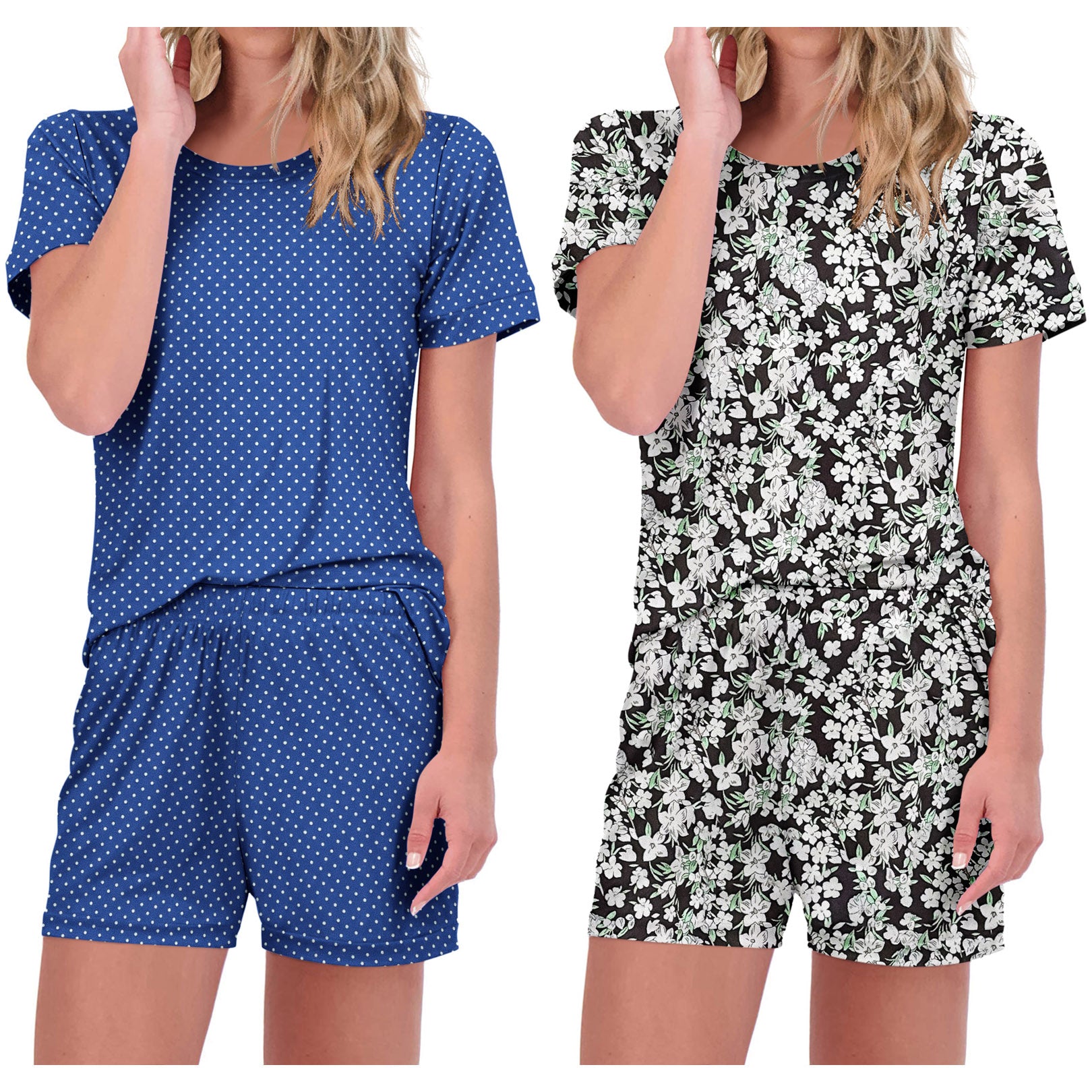 2-Pack Printed Short Sleeve Pajama Sets