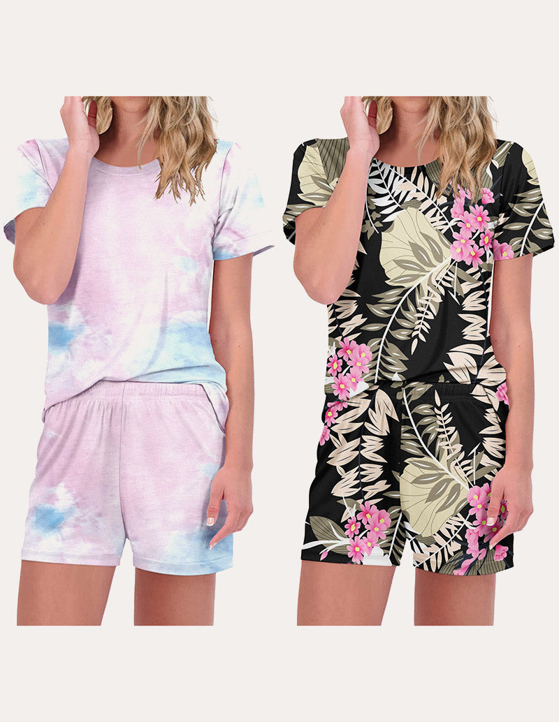 2-Pack Printed Short Sleeve Pajama Sets (US Only)