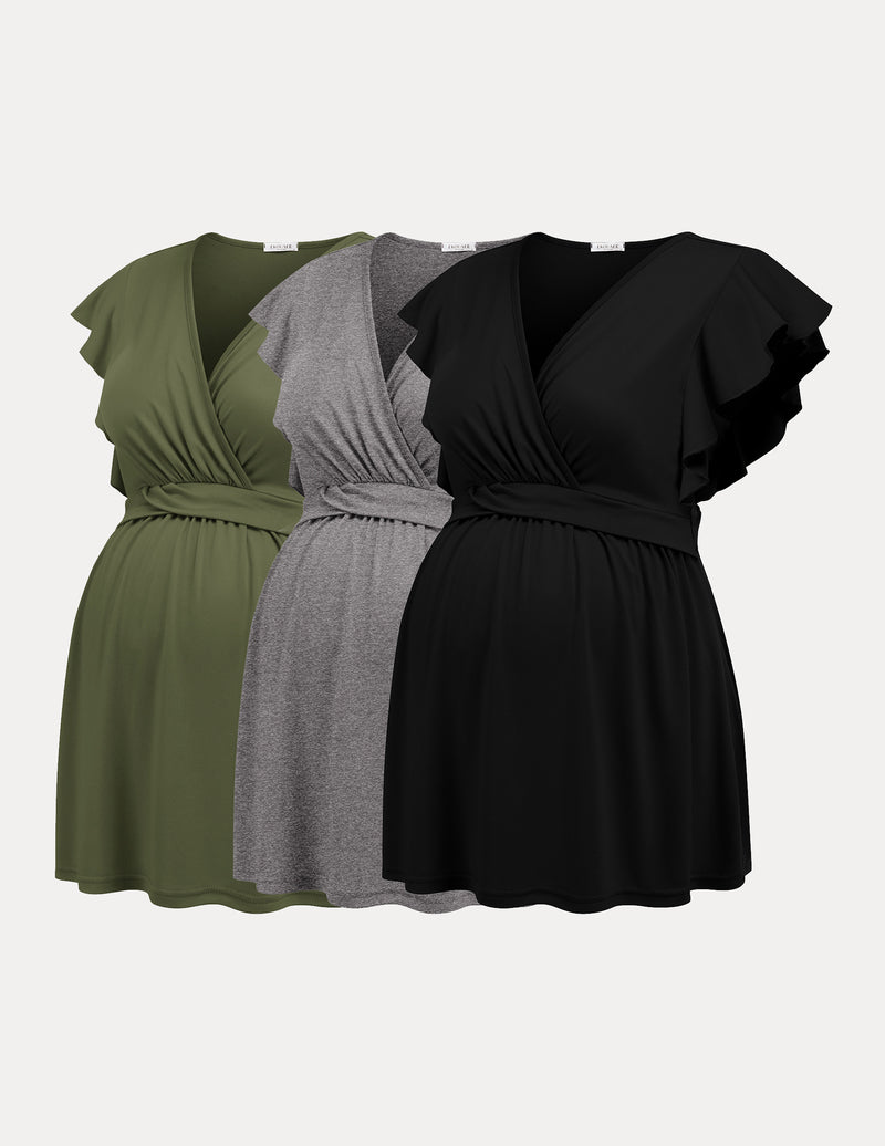 3 Packs Flying Short Sleeve Nursing Top (US Only)