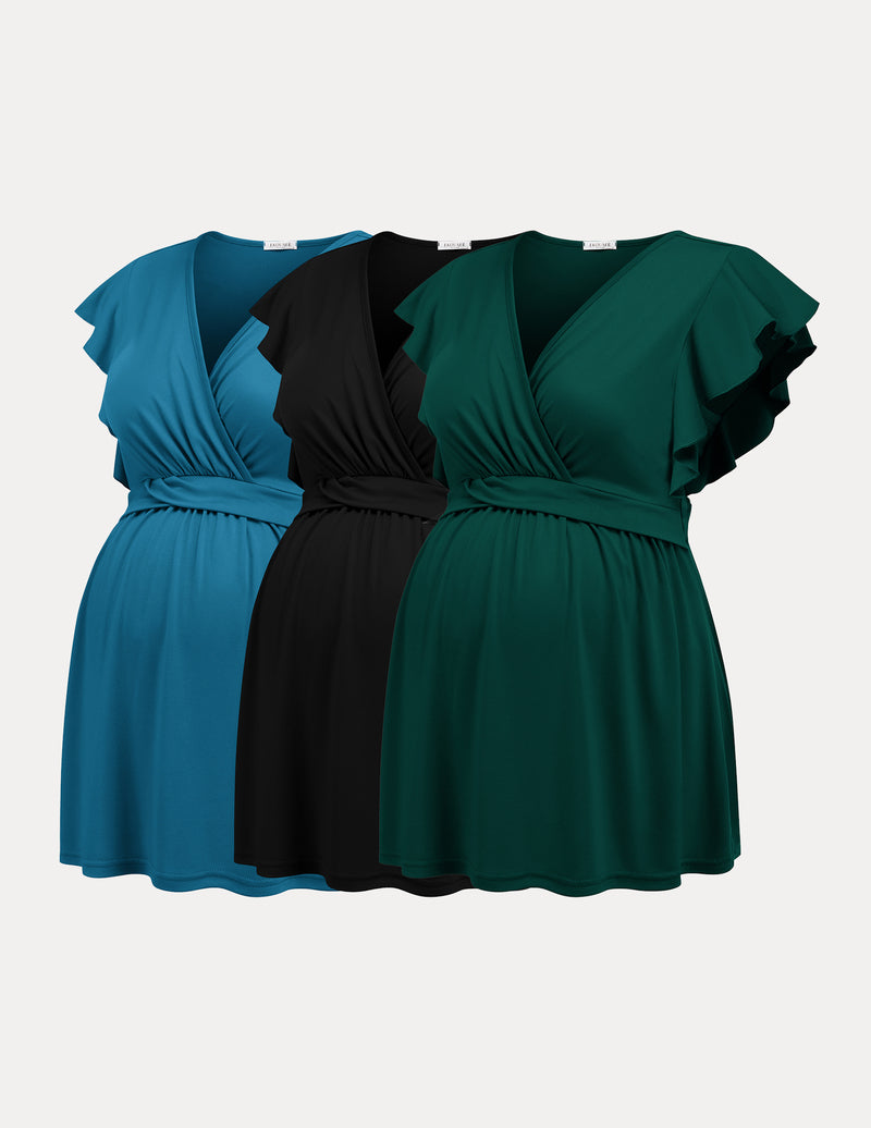 3 Packs Flying Short Sleeve Nursing Top (US Only)