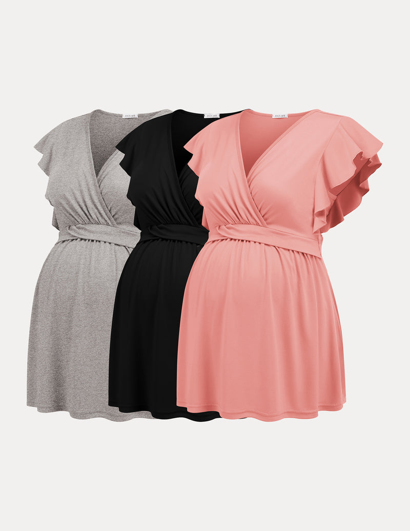 3 Packs Flying Short Sleeve Nursing Top (US Only)