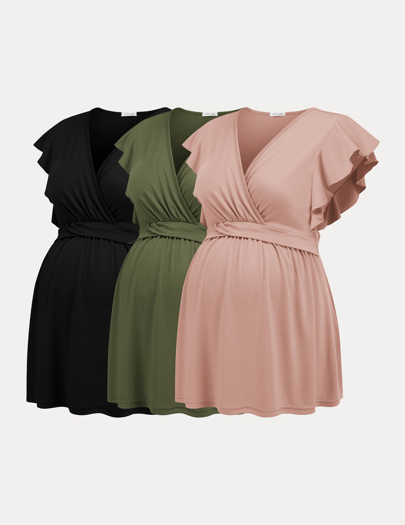 3 Packs Flying Short Sleeve Nursing Top (US Only)