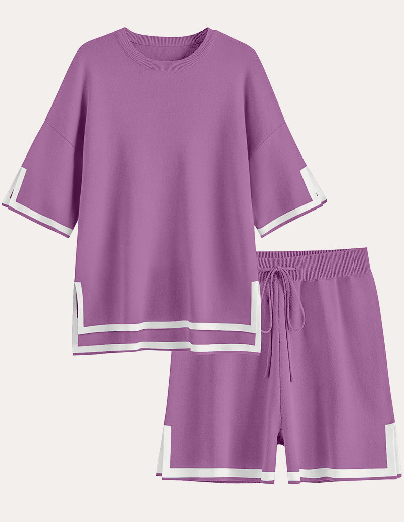 Colorblock Knit 2-Piece Pajama Sets (US Only)