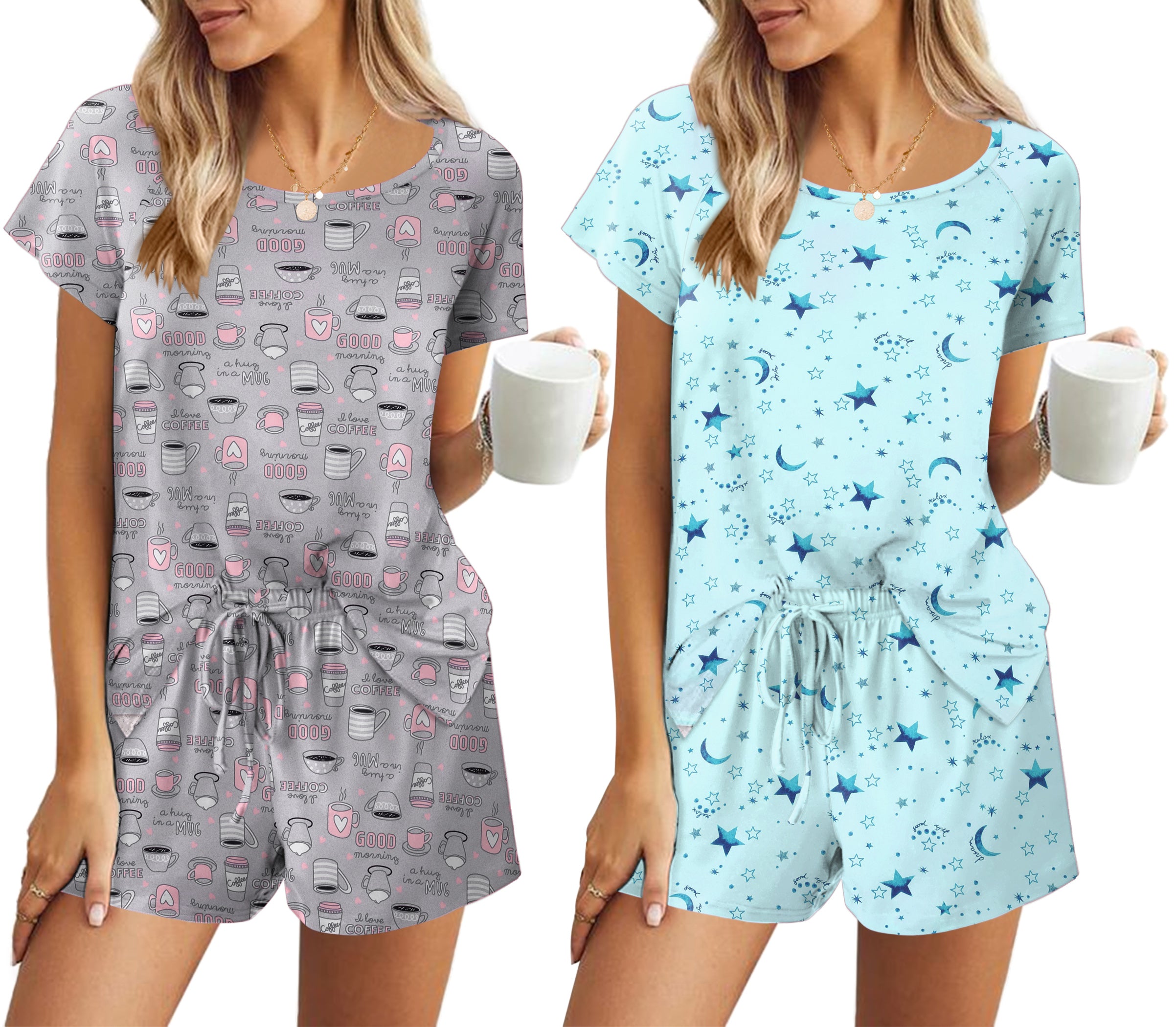 2 Pack Short Sleeve Pajama Set (US Only)